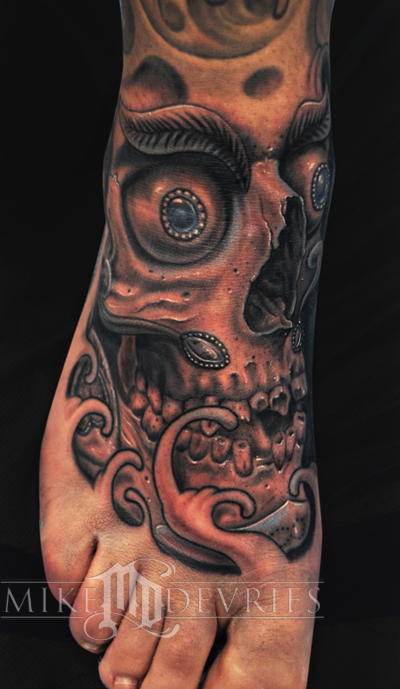 Tattoos - Tibetan Skull Tattoo - 75753